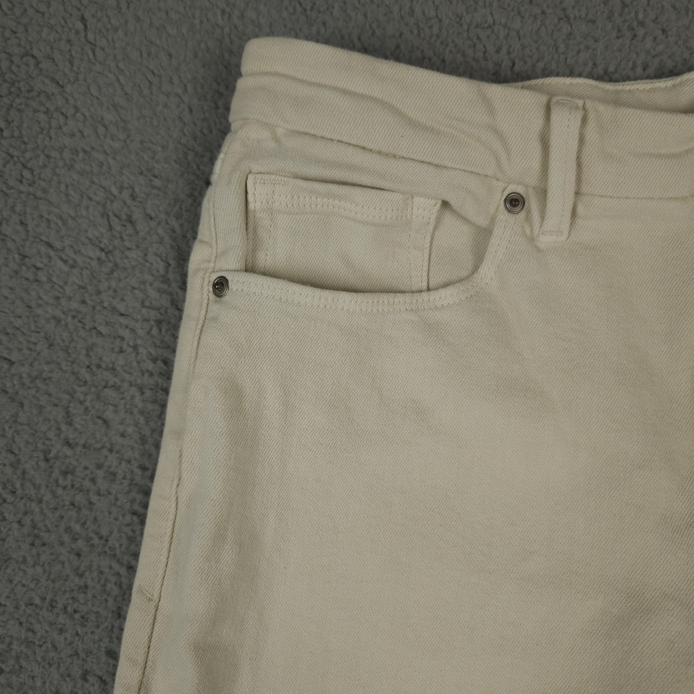 Good American Jeans Womens 14 32 Cream Bone Good Classic High Rise Waist Stretch - Picture 9 of 13